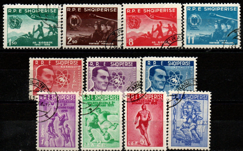 ALBANIA 1958-9 USED