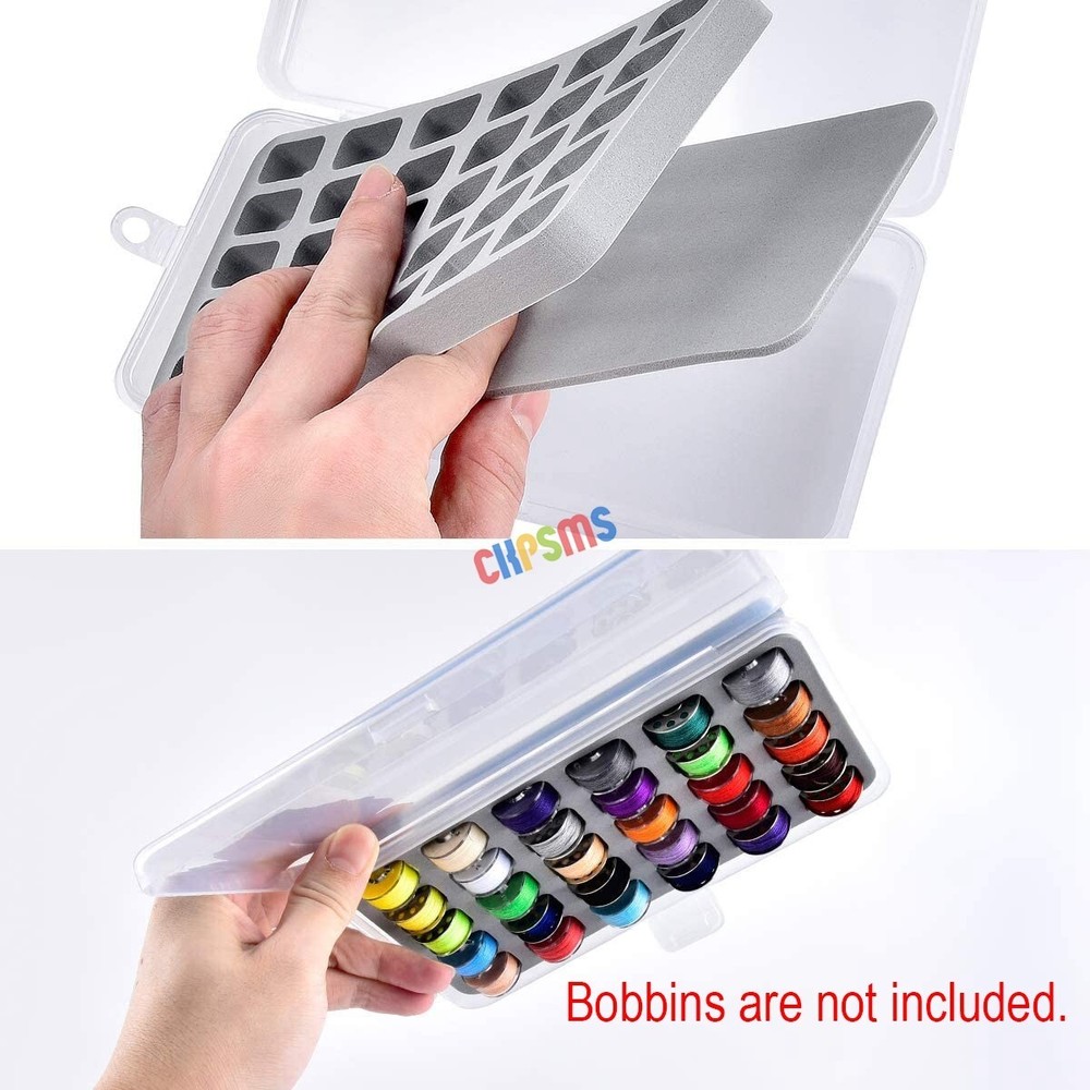 2PCS Bobbin Storage Boxes – Hold 60pcs FOR Class 15, L type, Bobbins