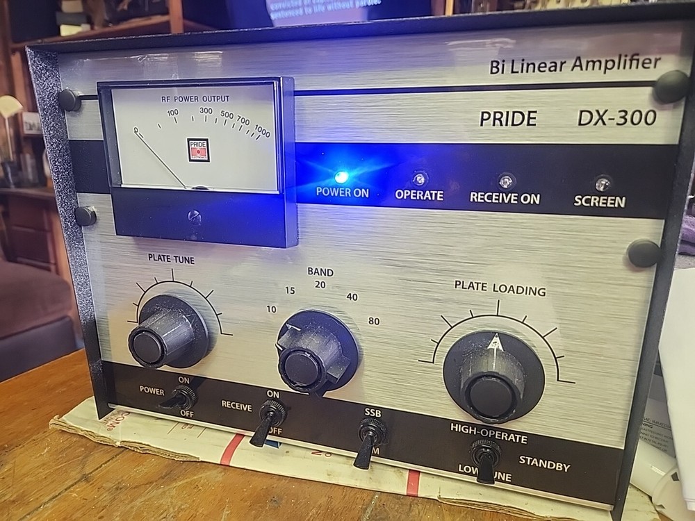 Pride Dx-300 Linear Amplifier Replacement Face Decal Brushed Silver
