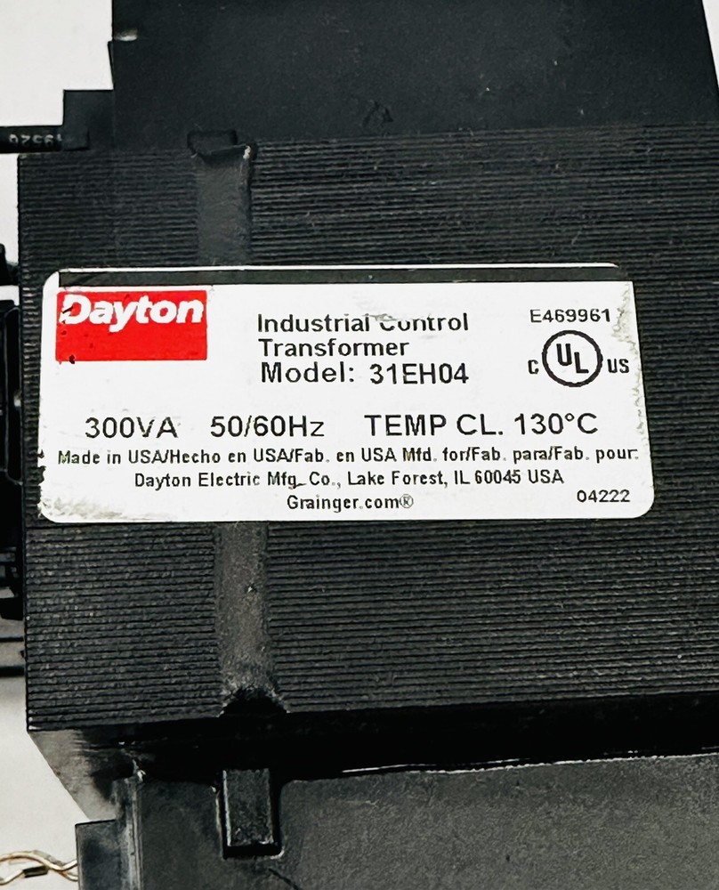 DAYTON 31EH04 CONTROL TRANSFORMER 300VA
