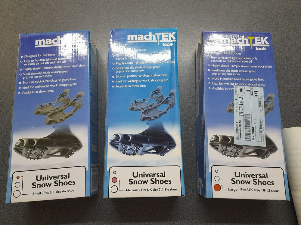 MACHTEK UNIVERSAL SNOW SHOES BUNDLE .... 4 PAIRS VARIOUS SIZES