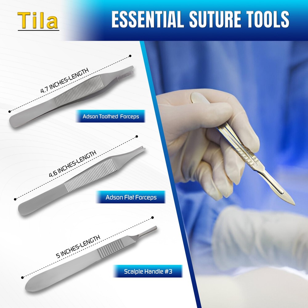 Suture Training Kit for Students – Educational Suturing Practice Set with Sil...