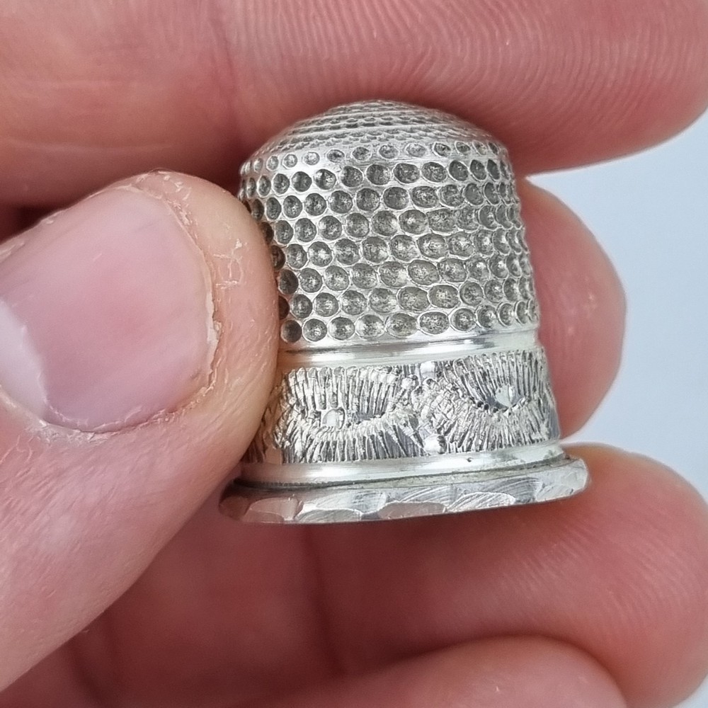 Vintage Solid Silver Thimble Birmingham 1988 Swann Thimbles