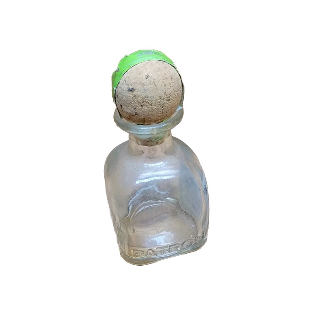 Patron Tequila Silver 50mL Mini Empty Bottle with Cork