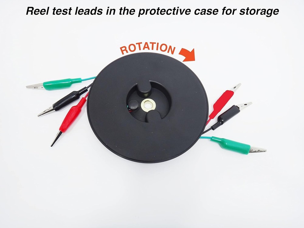 3 Wire 20 ft Retractable Leads with Clips for Electrical Testing