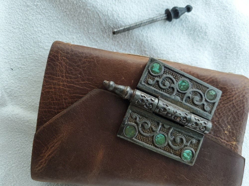 Iona Handmade Leather Bound Notebook with Icebox Clasp