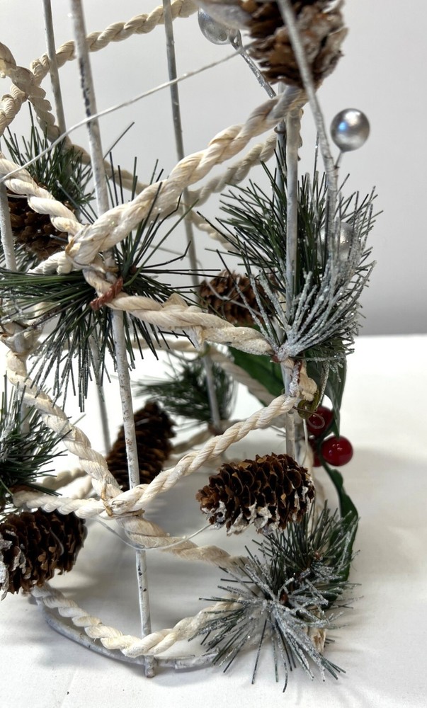 Artificial Christmas Tree Decoration With Pinecones & Berries