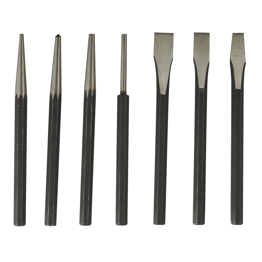 Ironton Punch & Chisel Set,7-Pc.