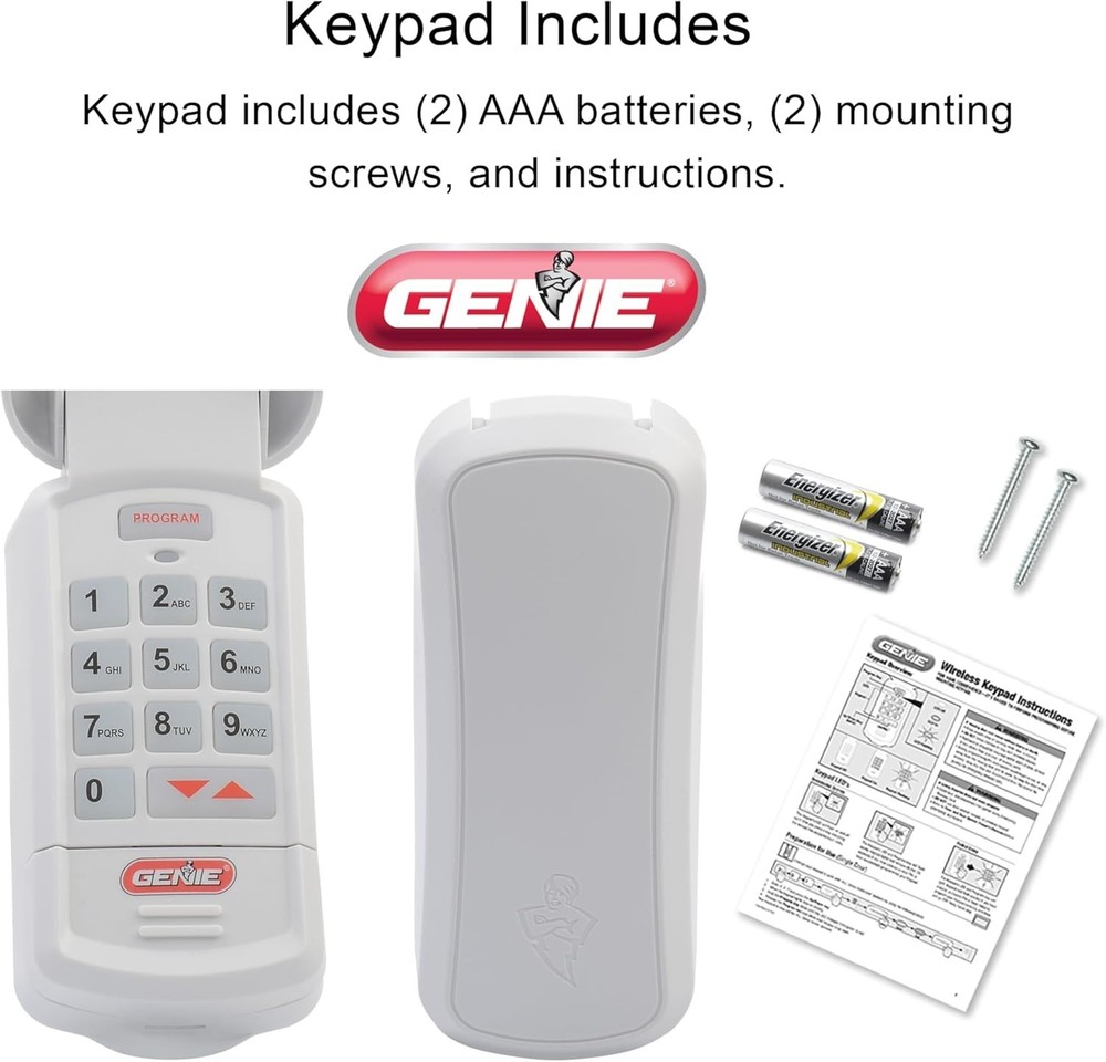 Intellicode Compatible Garage Door Wireless Keypad - Easy Access with Backlight