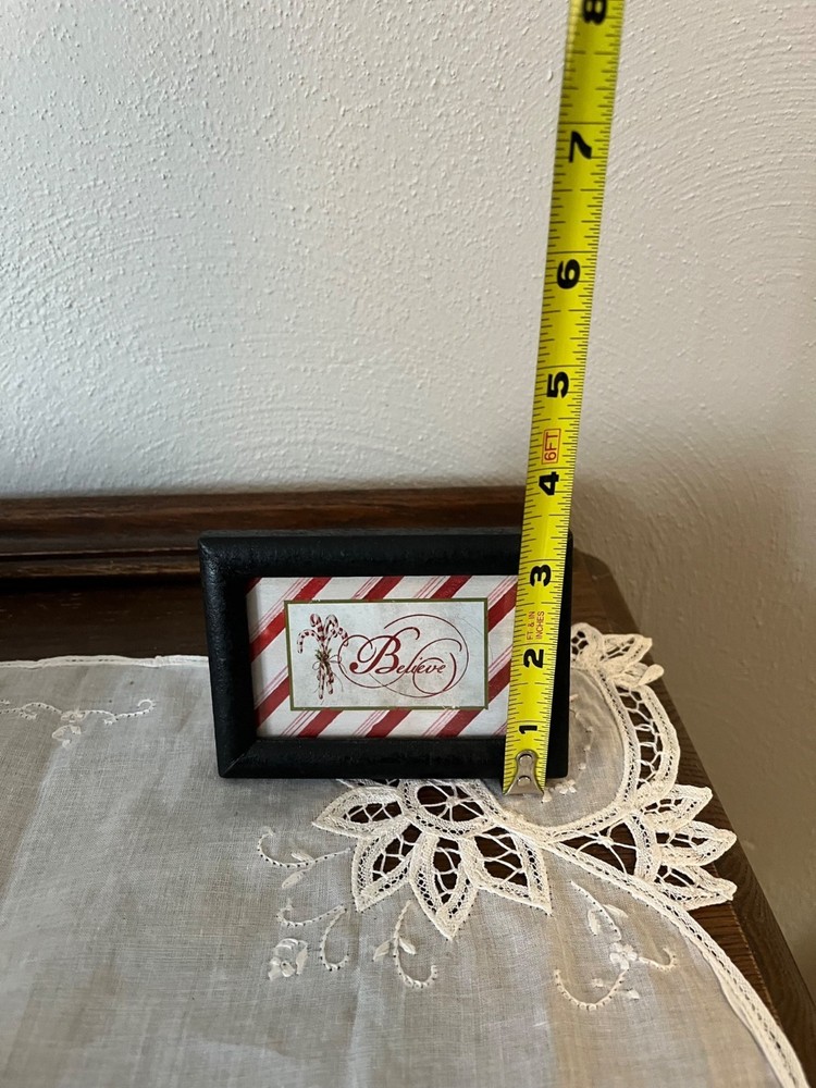 Small Black Resin Frame with Believe Message