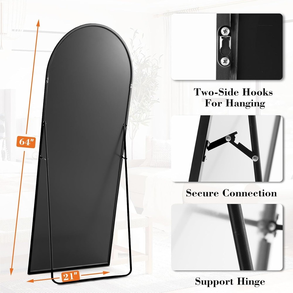 Arched Full Length Mirror with Stand