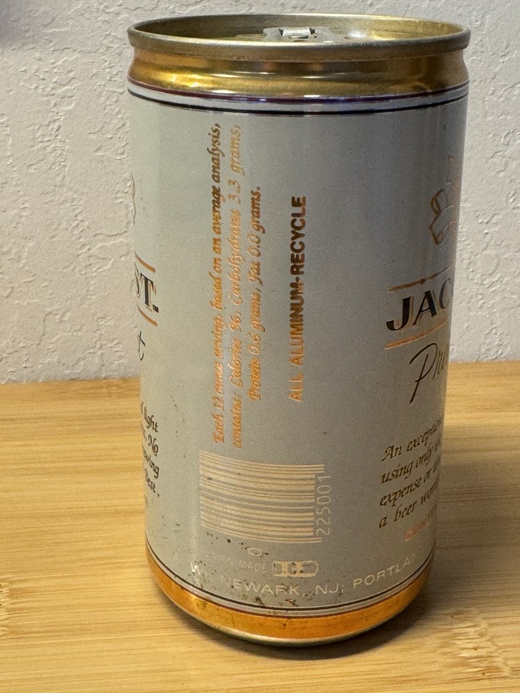 Jacob's Best Premium Light Beer - Empty Beer Can - Bottom Opened