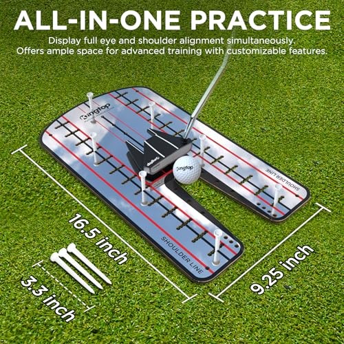 Golf Putting Mirror - Alignment Putting Putting Mirror Ultra - 16.5" x 9"