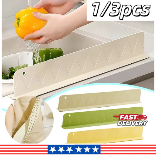 Silicone Sink Splash Guard Water Baffle With Suction Cups Non Slip