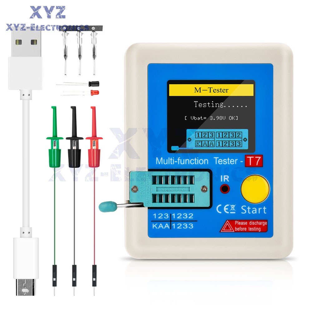 LCR-T7 Transistor Tester TFT Display Diode Triode Capacitance Meter PNP MOSFET