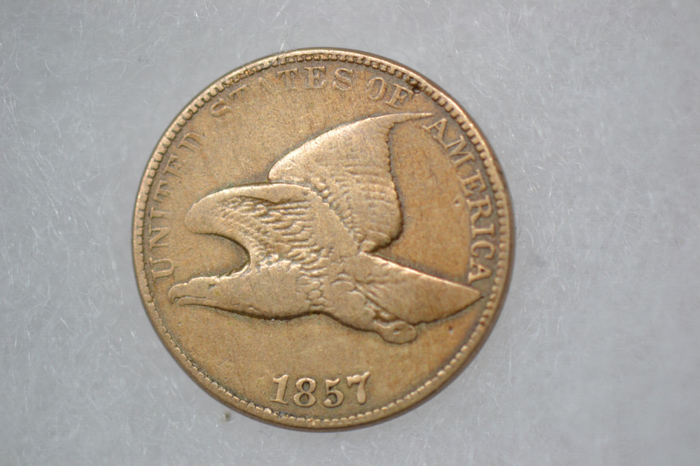 1857 Flying Eagle Cent- Fine/Very Fine