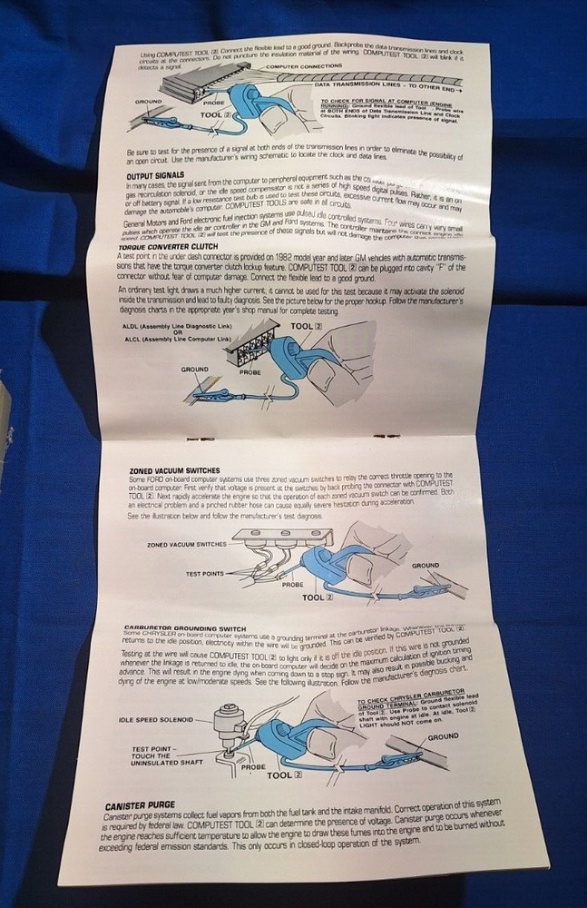 Mac Tools CPT2000 by Bek-Tech Automotive computer circuit testing set w/instruct