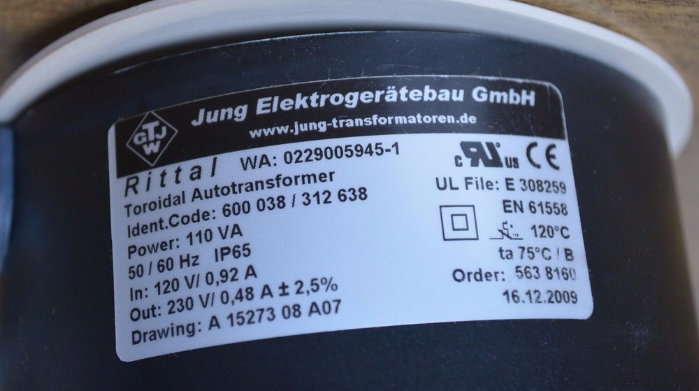 Rittal Toroidal Autotransformer E 308259