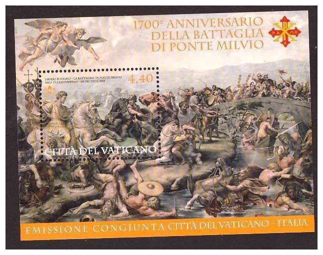 2012 - VATICAN SHEET BRIDGE MILVIO NEW ** MNH