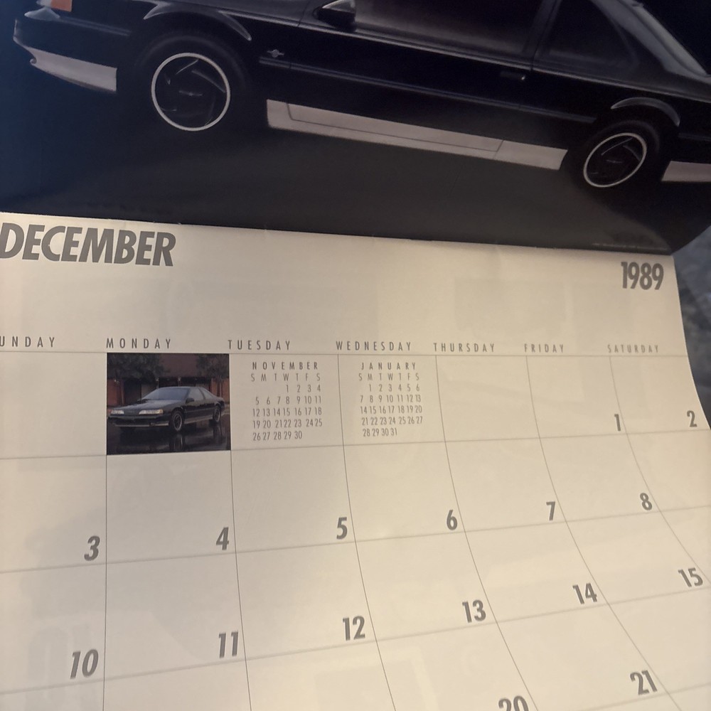 Thunderbird 35th Anniversary 1990 Calendar