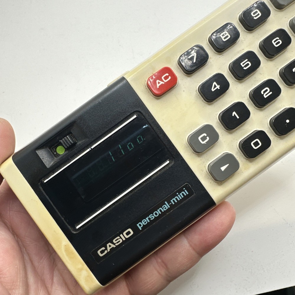 Casio Personal Mini Calculator/case Tested Working
