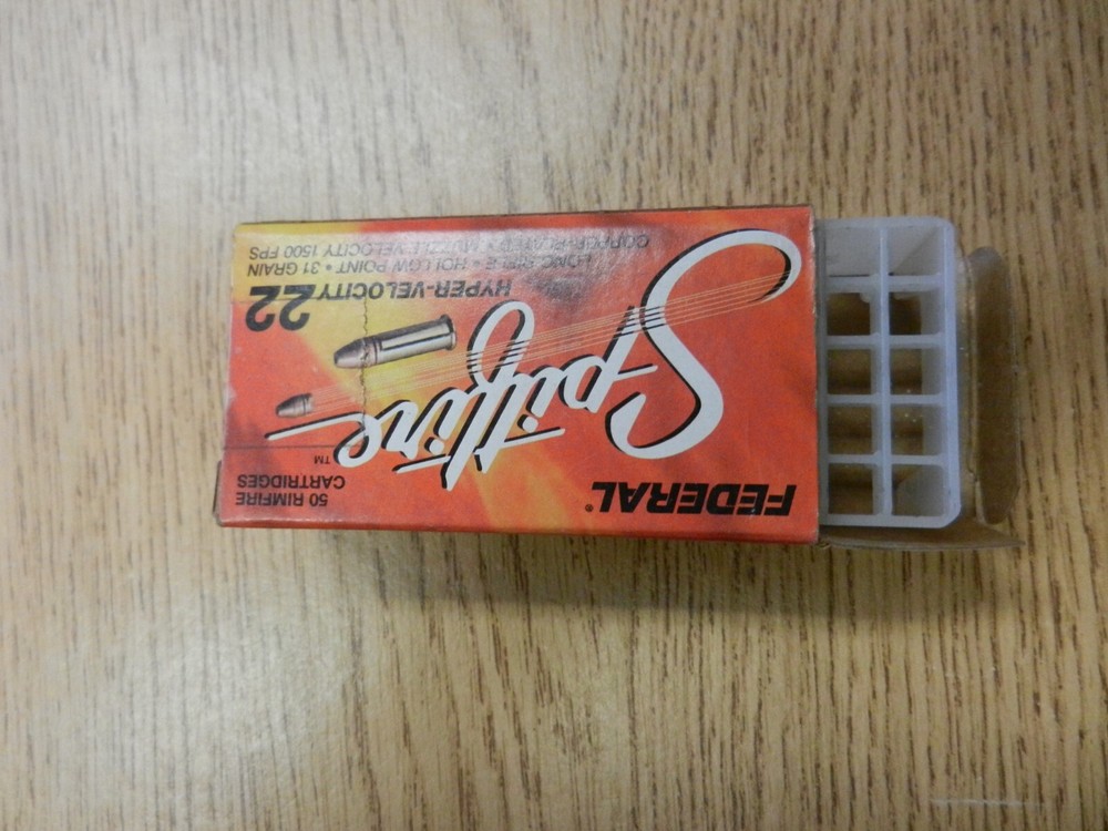 Federal Spitfire Hyper Velocity 22 Hollow Point Empty Box used
