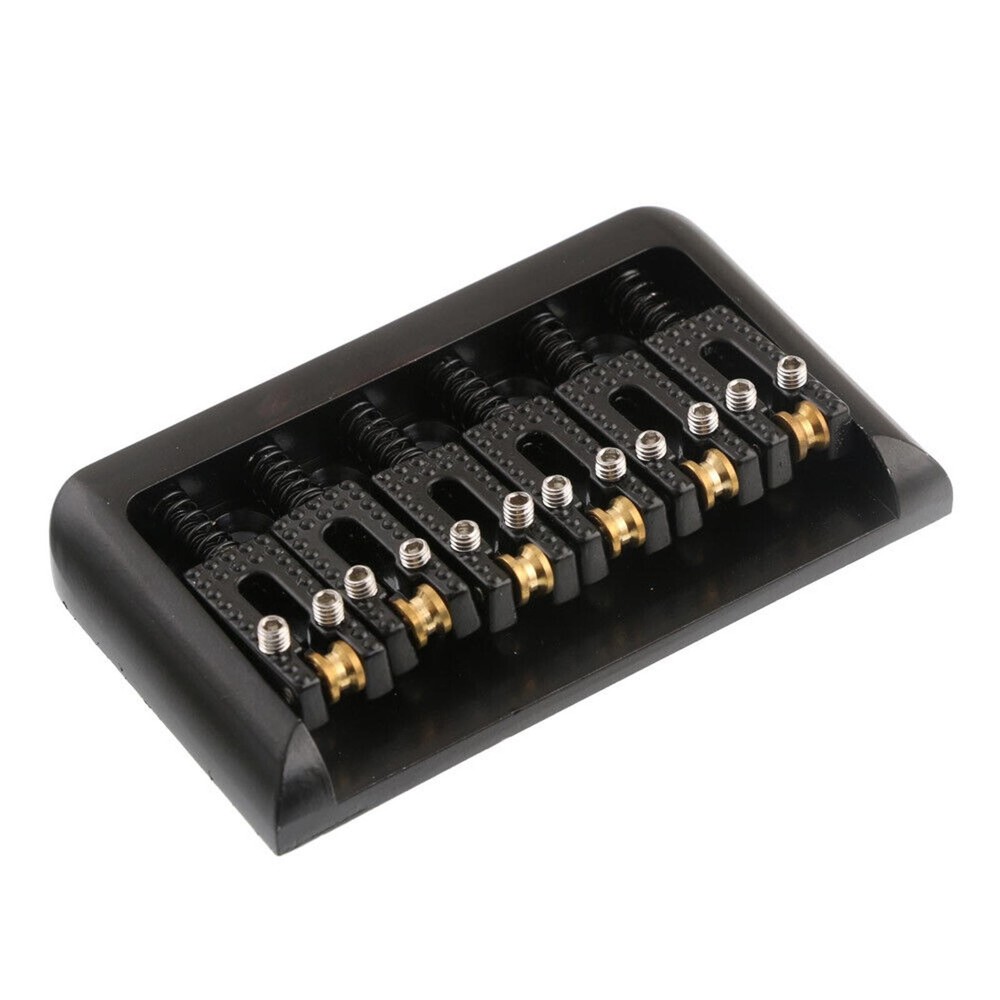 6 String Roller Saddle Hardtail Bridge Durable For Electric Guitar Replacement C
