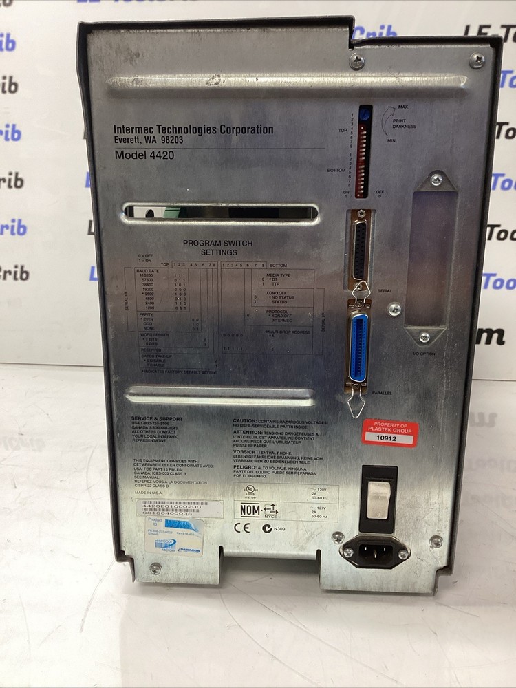 Intermec 4420E01000200 Thermal Transfer Label Barcode Printer O-127S
