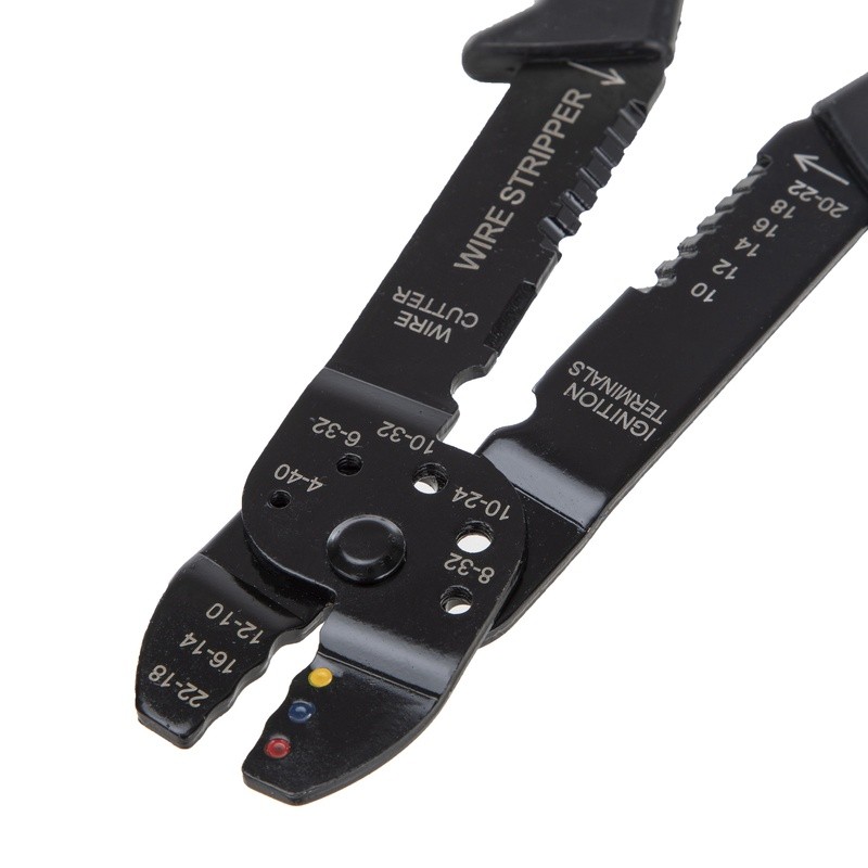 Wire Stripper Crimper Tool 25 Piece Terminal Set DIY Electrical Projects New