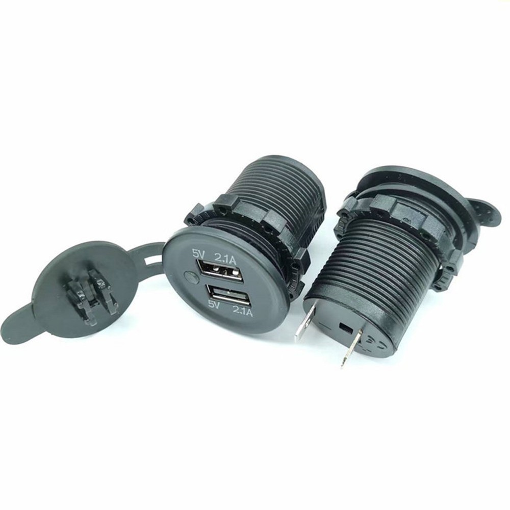 USB Socket Dual USB Chargers For 12-24V Voltage Vehicles USB Data Cable