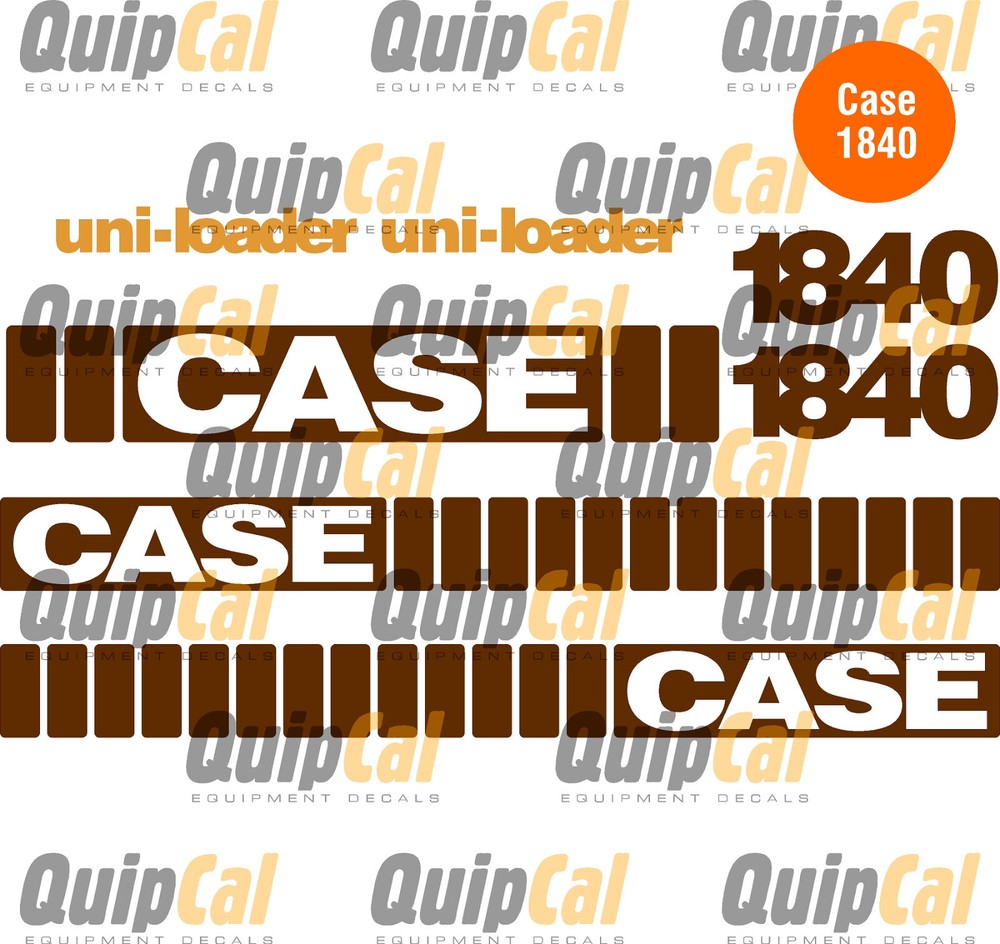 Case 1840 or 1845 Skid Loader Decal Set. Many other sets available