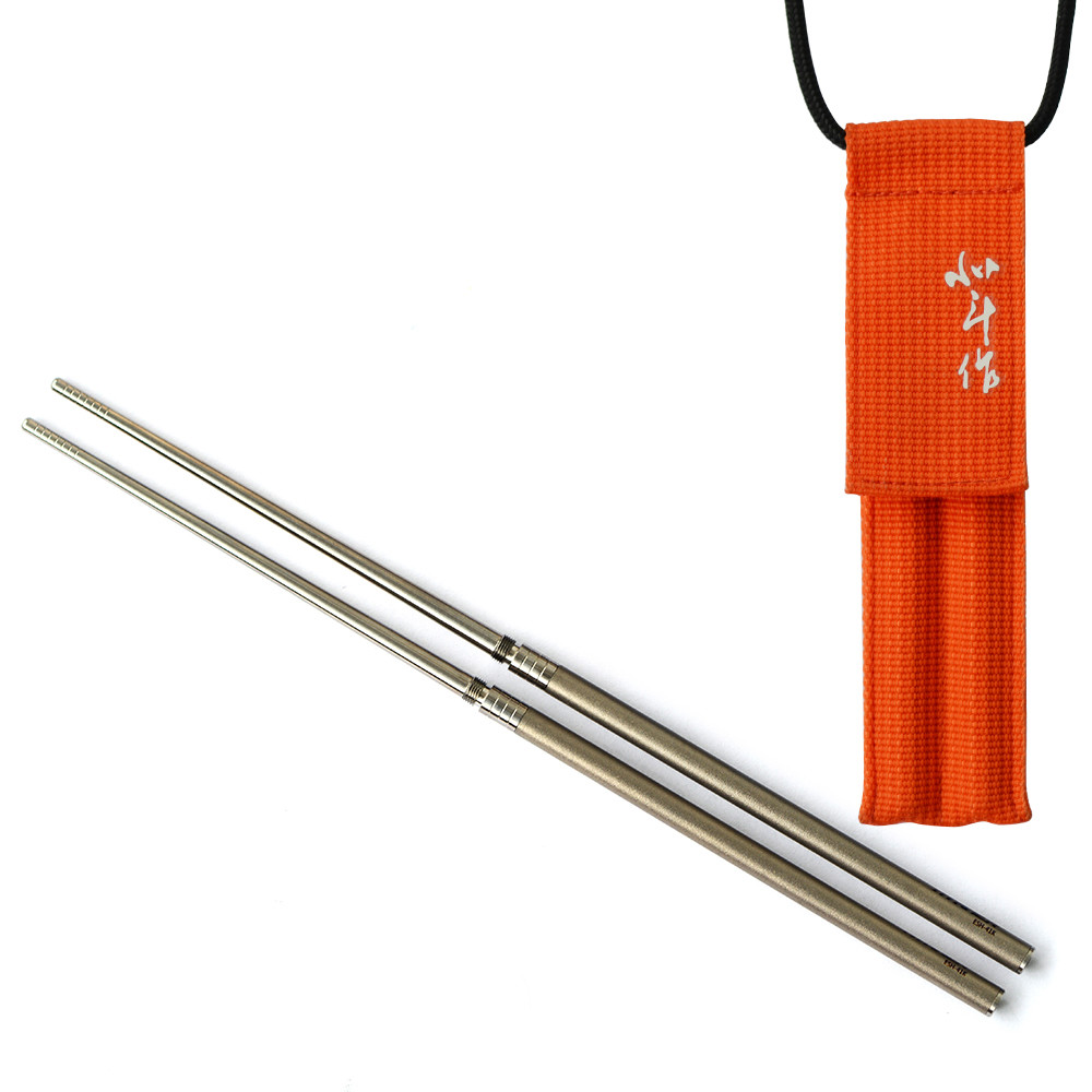 Titanium Travel Environmental Protective Non-toxic Folding Chopsticks Tableware