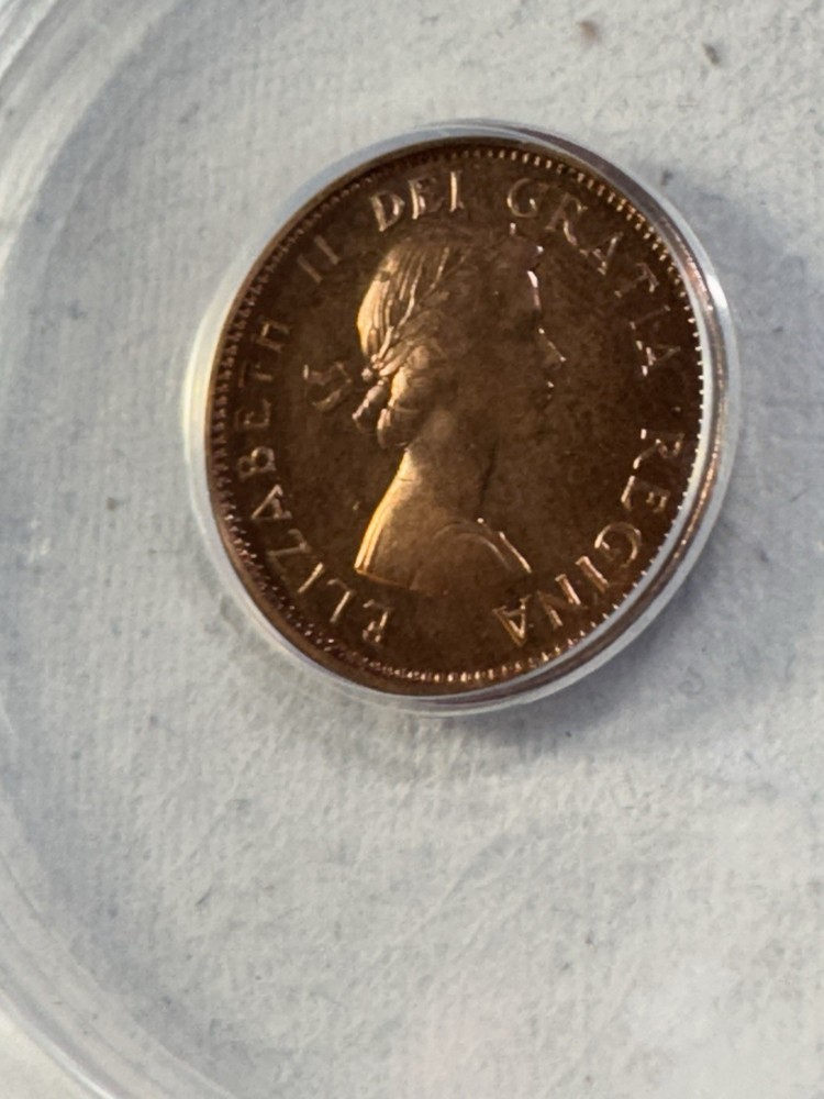 1961 Canada 1 Cent Proof Like Graded MS 66 RD by ANACS