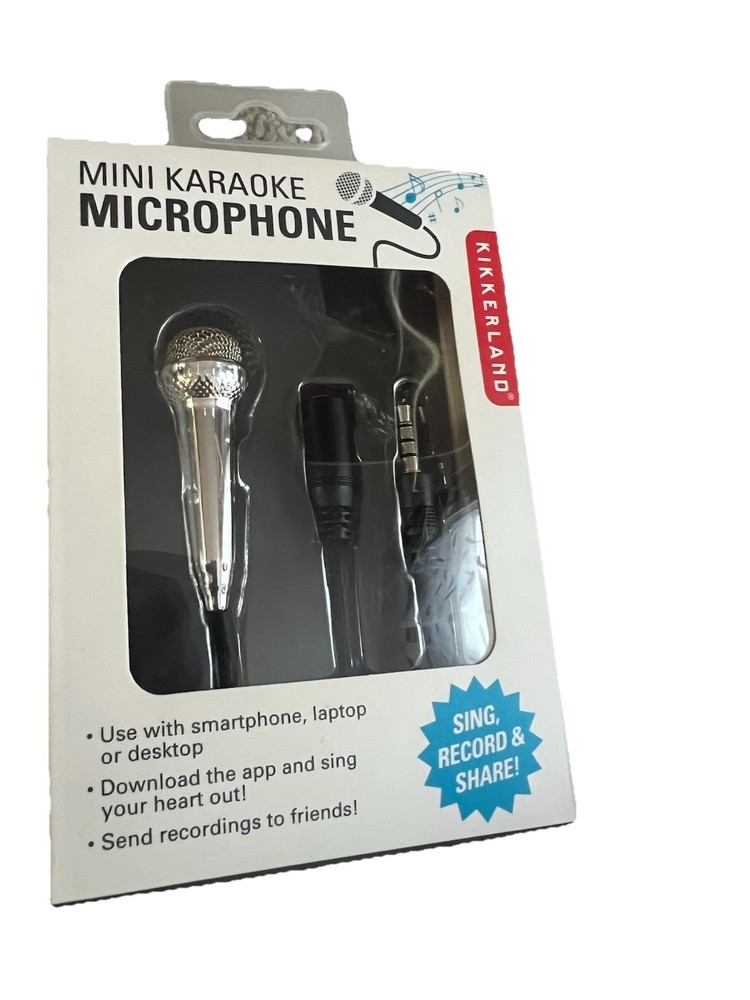 Kikkerland Mini Karaoke Microphone New!