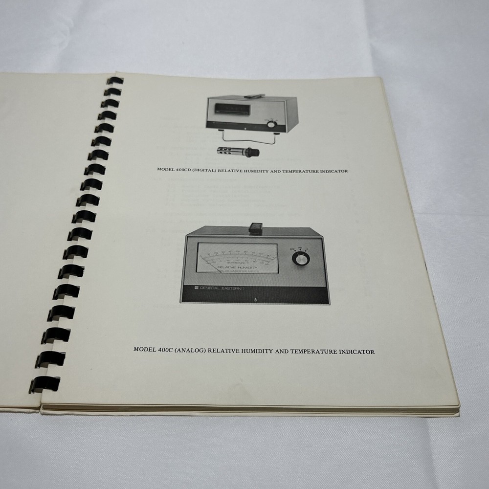 General Eastern 400 Series Relative Humidity & Temperature Indicator Instruction