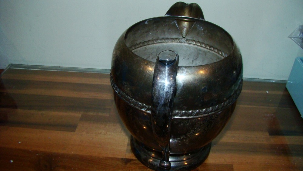 Sheridan Silver Co Silver On Copper Water Pitcher 6.5" Vintage