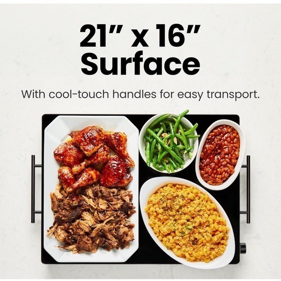 Chefman Electric Warming Tray with Adjustable Temperature Control