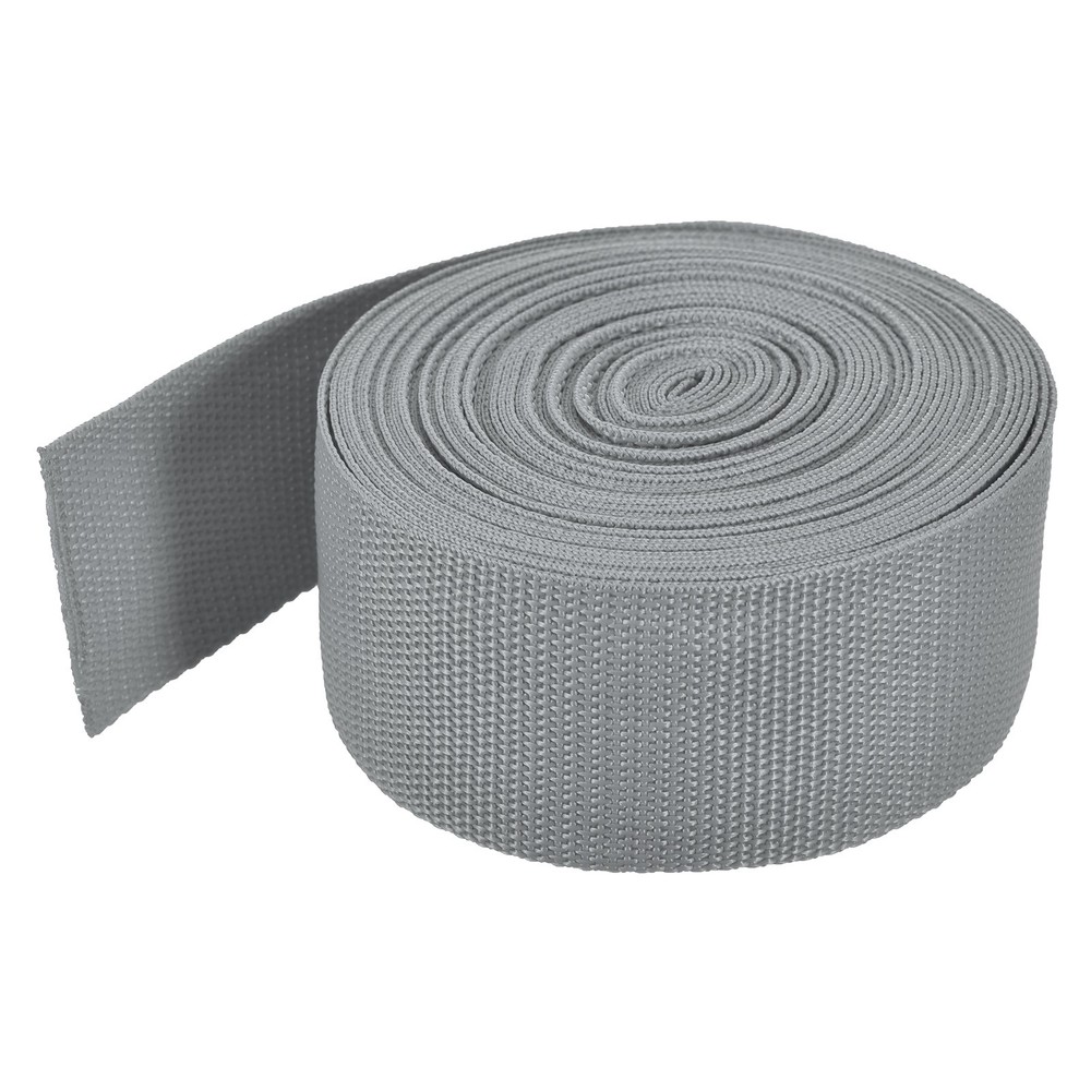 Lightweight Polypropylene Webbing Strap 5cm 10 Yard Grey