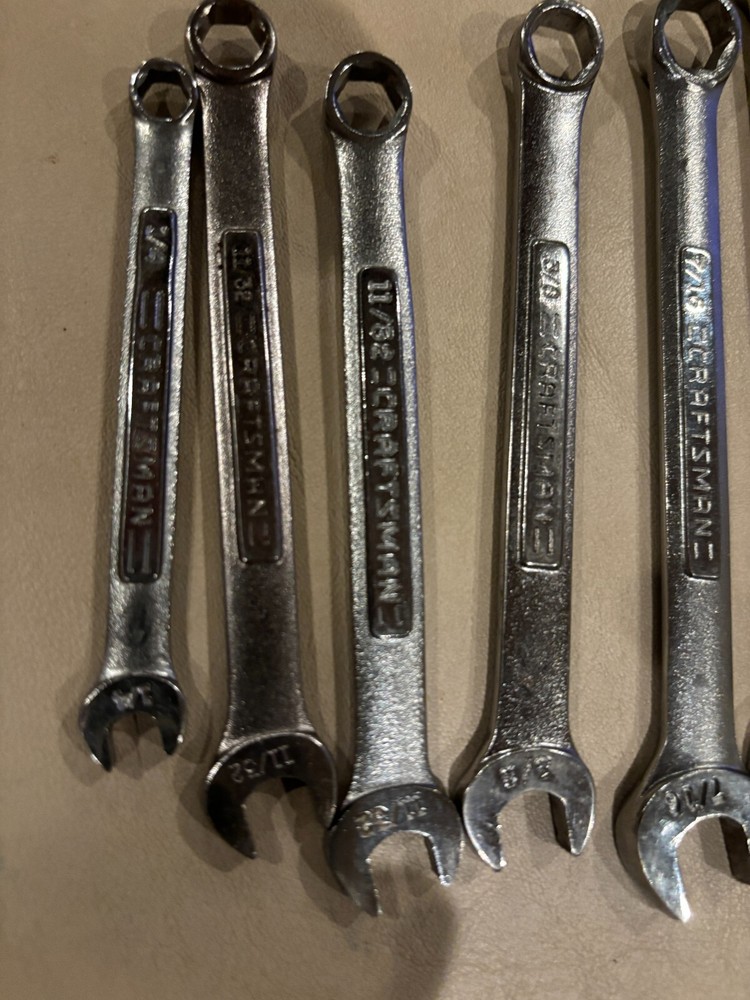 Craftsman brand pre-owned 6-Point Combination wrenches