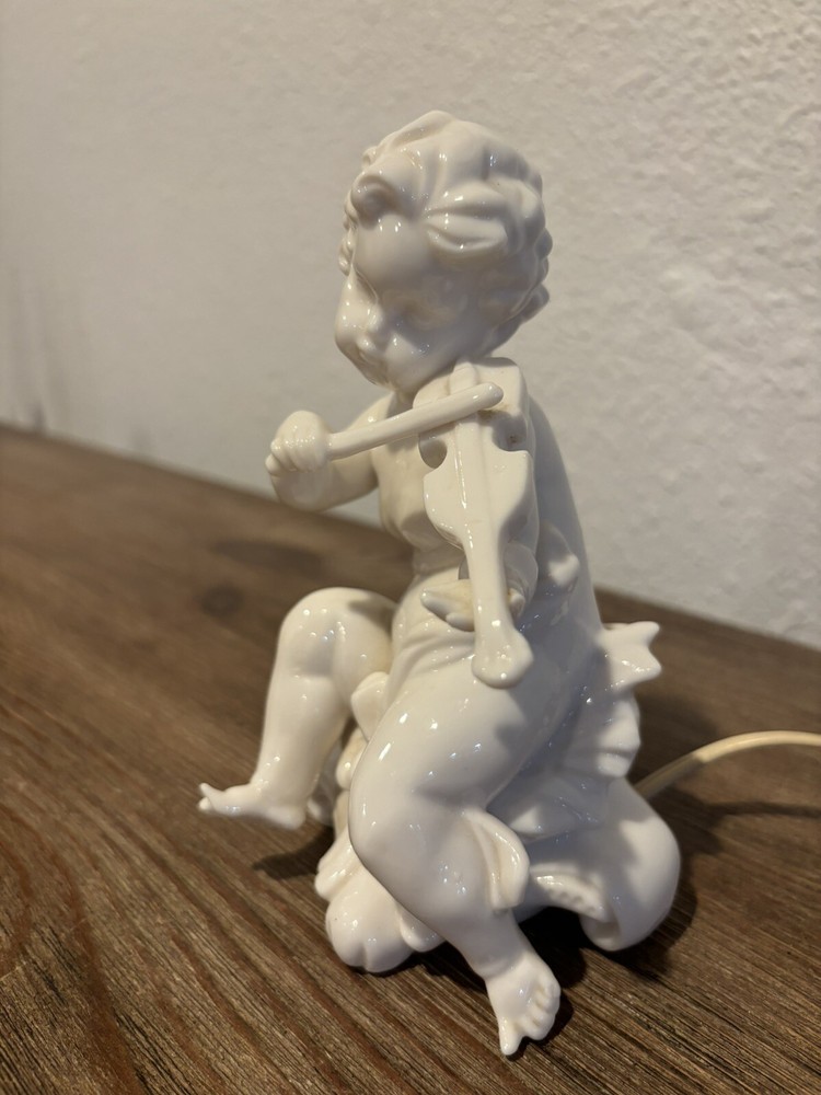 VINTAGE CHERUB NIGHT LIGHT TESTED WORKING NO CRACKS