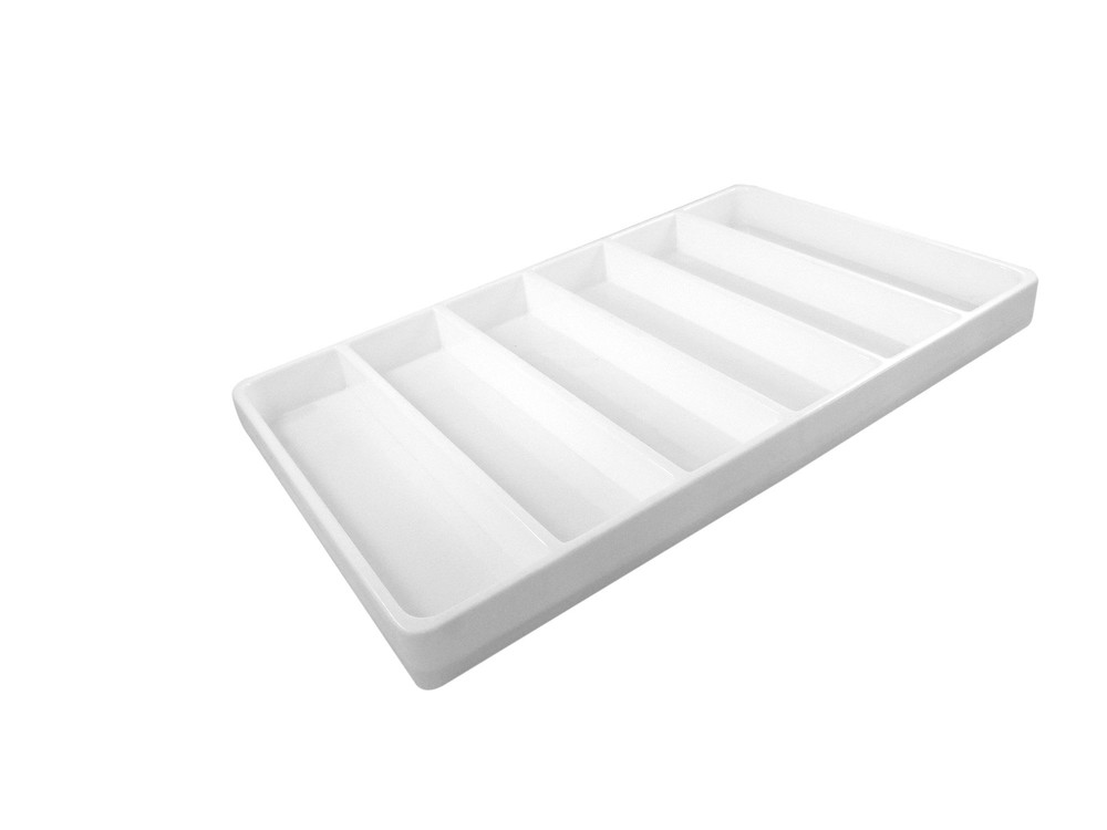 Heavy Duty Jet-Stone White or Black Stackable Plastic Compartment Tray