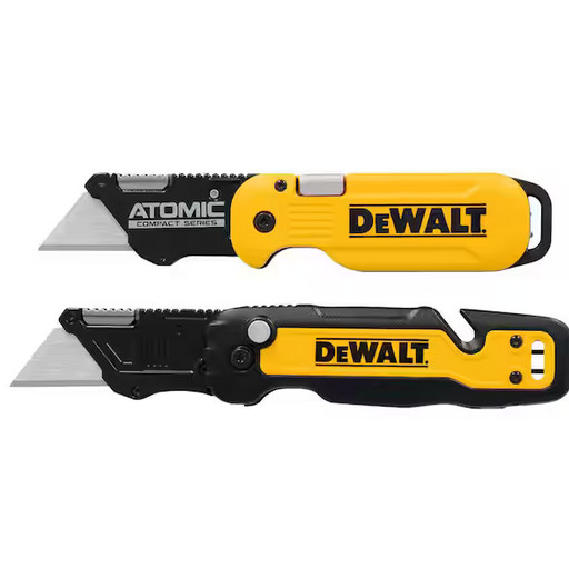 Folding Box Cutter (2-pack) Utility Pocket Knife Blade Work Push Button