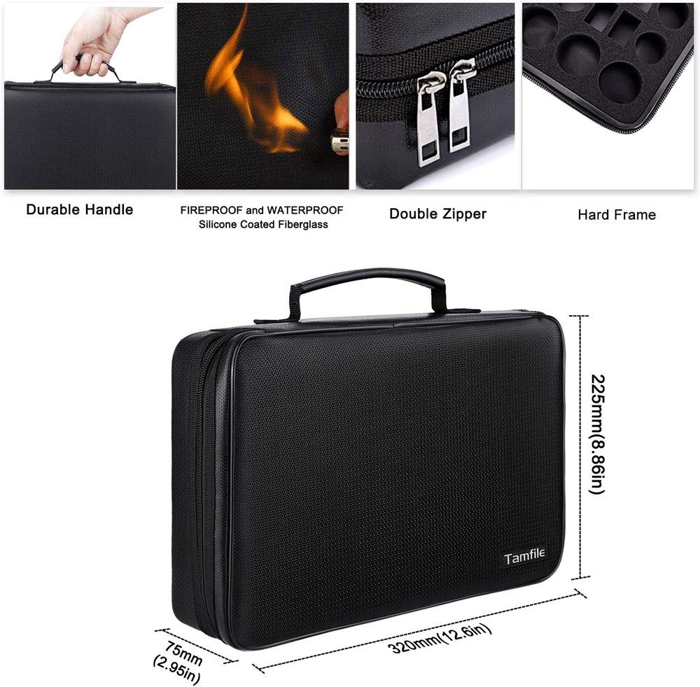Battery Organizer Storage Case Fireproof Explosionproof Carry Container Bag Box