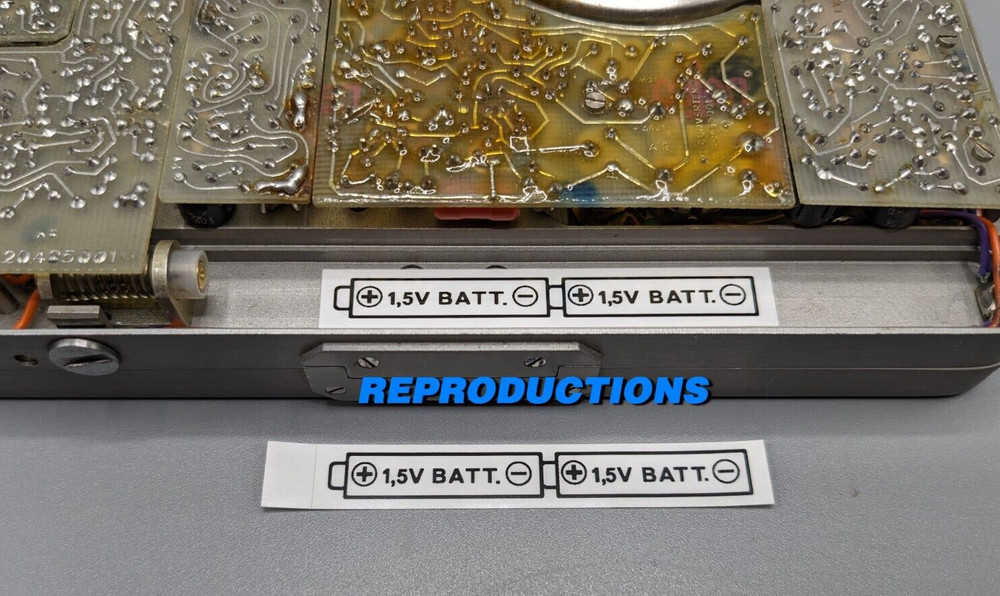 Nagra SN Battery Label - Reproduction