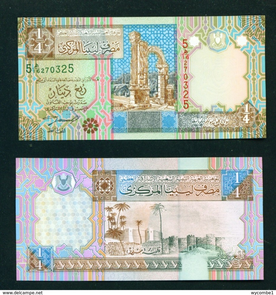 LIBYA - 2002 Quarter Dinar UNC