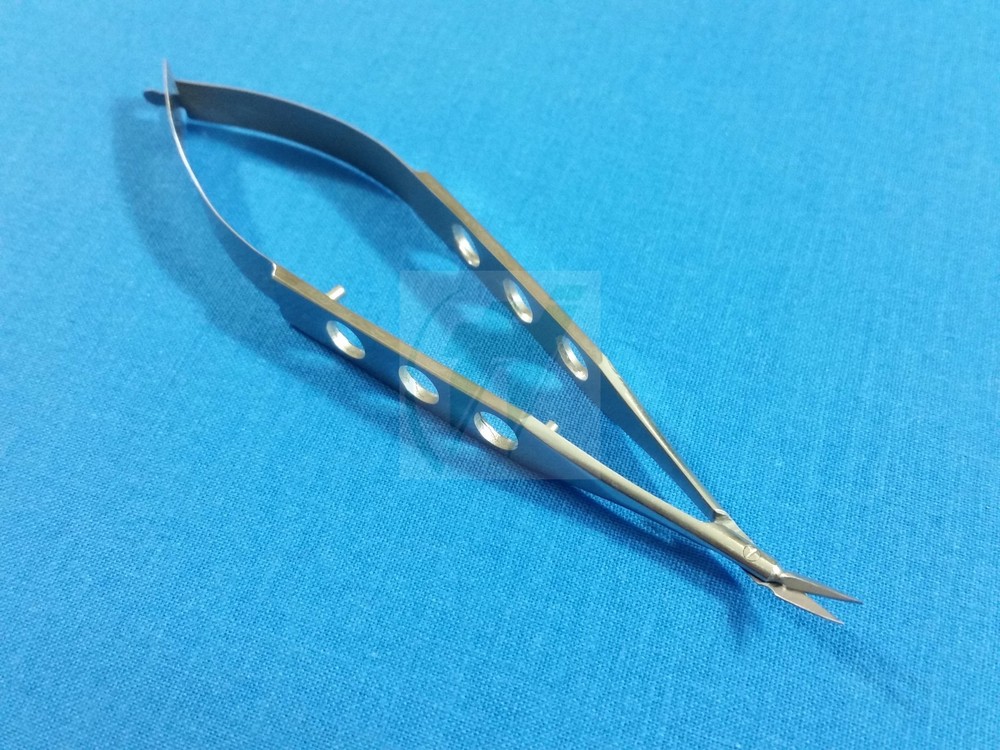 PREMIUM GRADE PACIVATED MCPHERSON VANNAS MICRO SCISSORS ANGLED FORWARD BLADE 4"