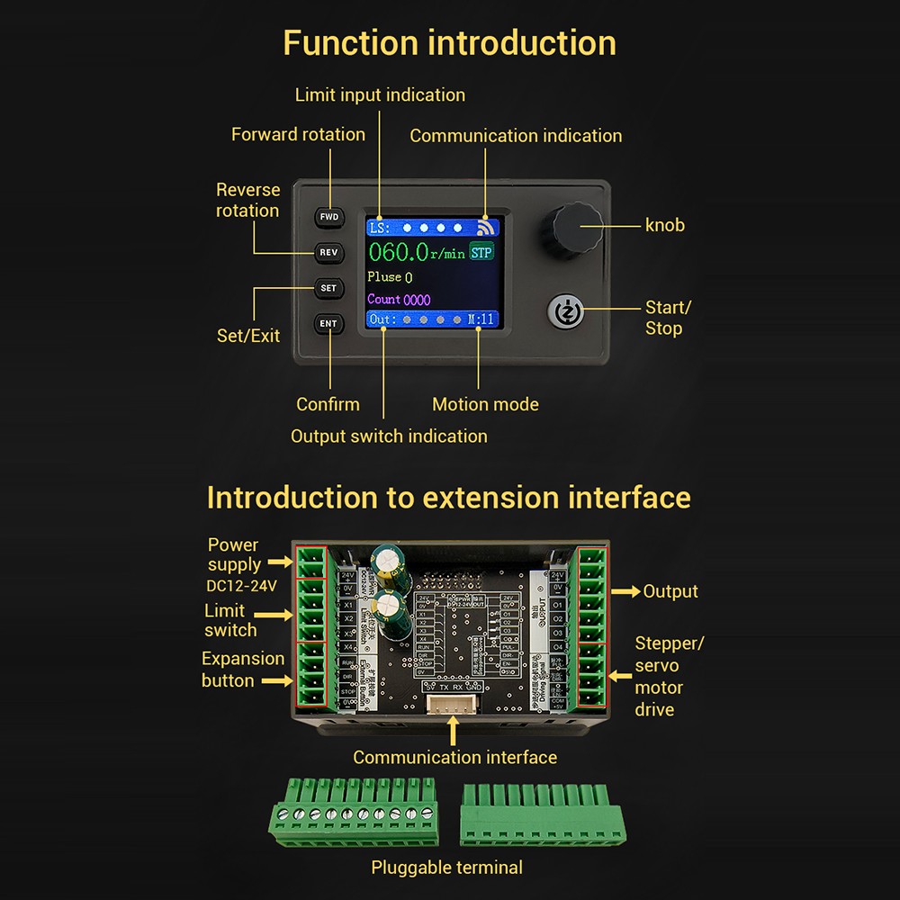 SMC05 Stepper Servo Motor Pulse Controller with Forward/Reverse Speed Control