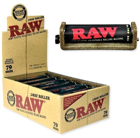 RAW 2 Way Hemp Plastic Rollers Eco Adjustable 79mm 12 Pack