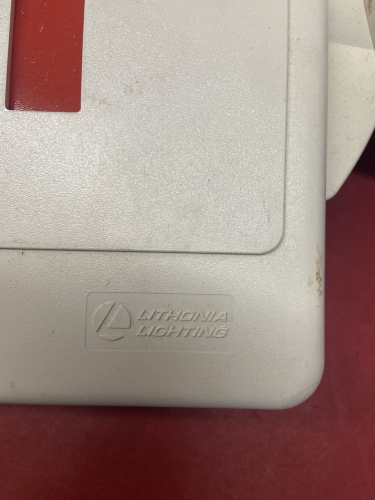 Vtg Exit Sign With Emergency Lights Wired With Battery Back Up Untested Powered