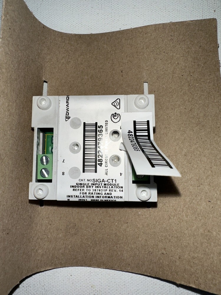 Edwards SIGA-CT1 Fire Alarm System Input Module Single Signaling Device